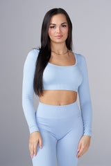 W449 Ribbed Seamless Longsleeve crop