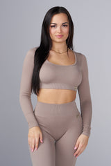 W449 Ribbed Seamless Longsleeve crop
