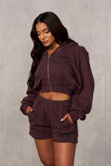 W548 Rebel Crop Zip up Hoodie