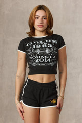 W471 Gold's Gym Ringer Baby Tee