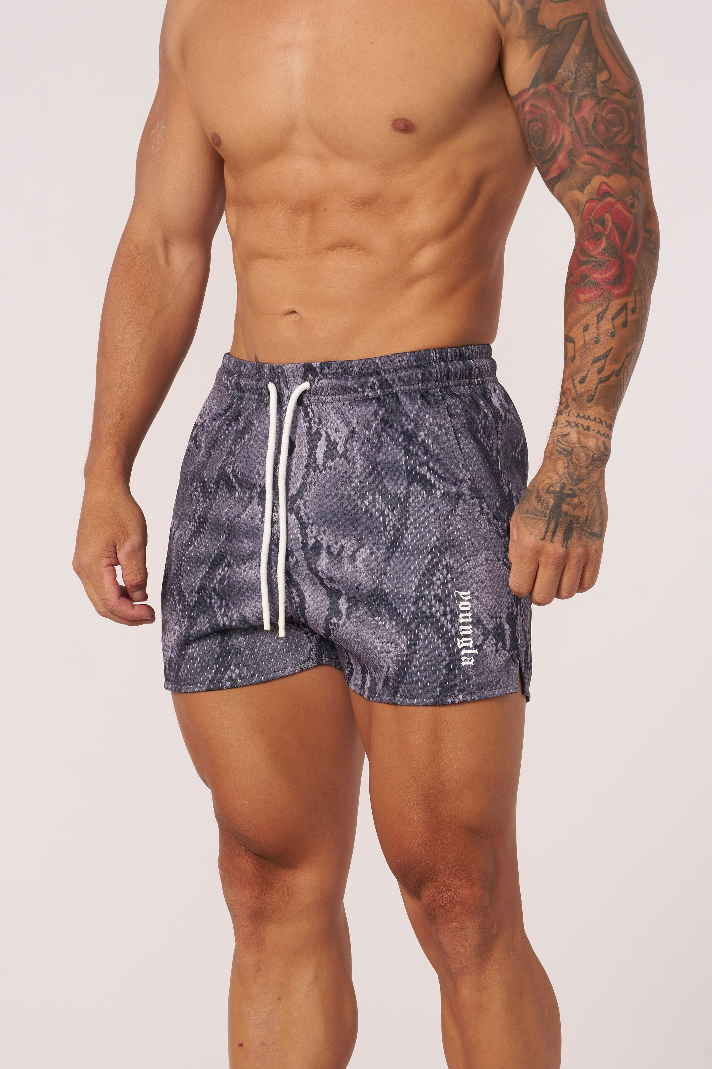 1128 - Animal Mesh Reversible Shorts