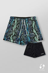 1128 - Animal Mesh Reversible Shorts