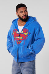 5011 - Superman Drip Zip-Ups